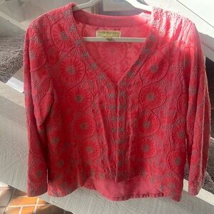 Embroidered boho designer jacket S